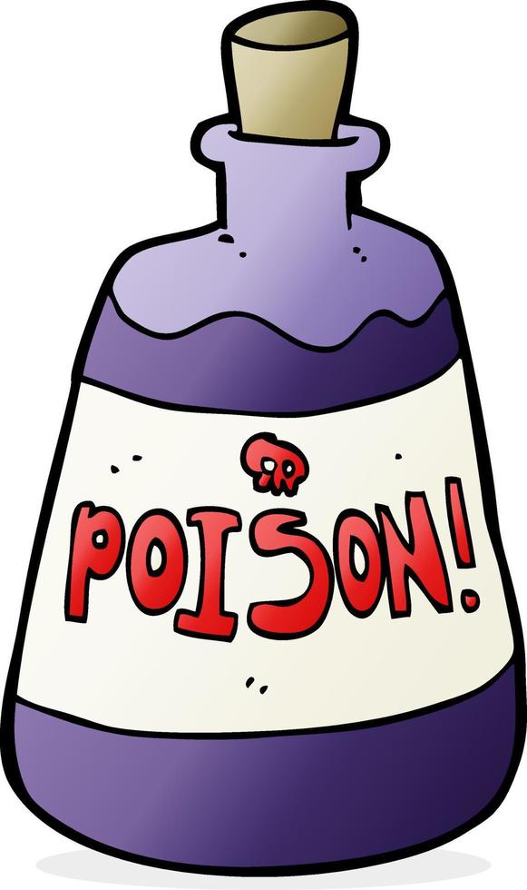 cartoon bottle of poison vector