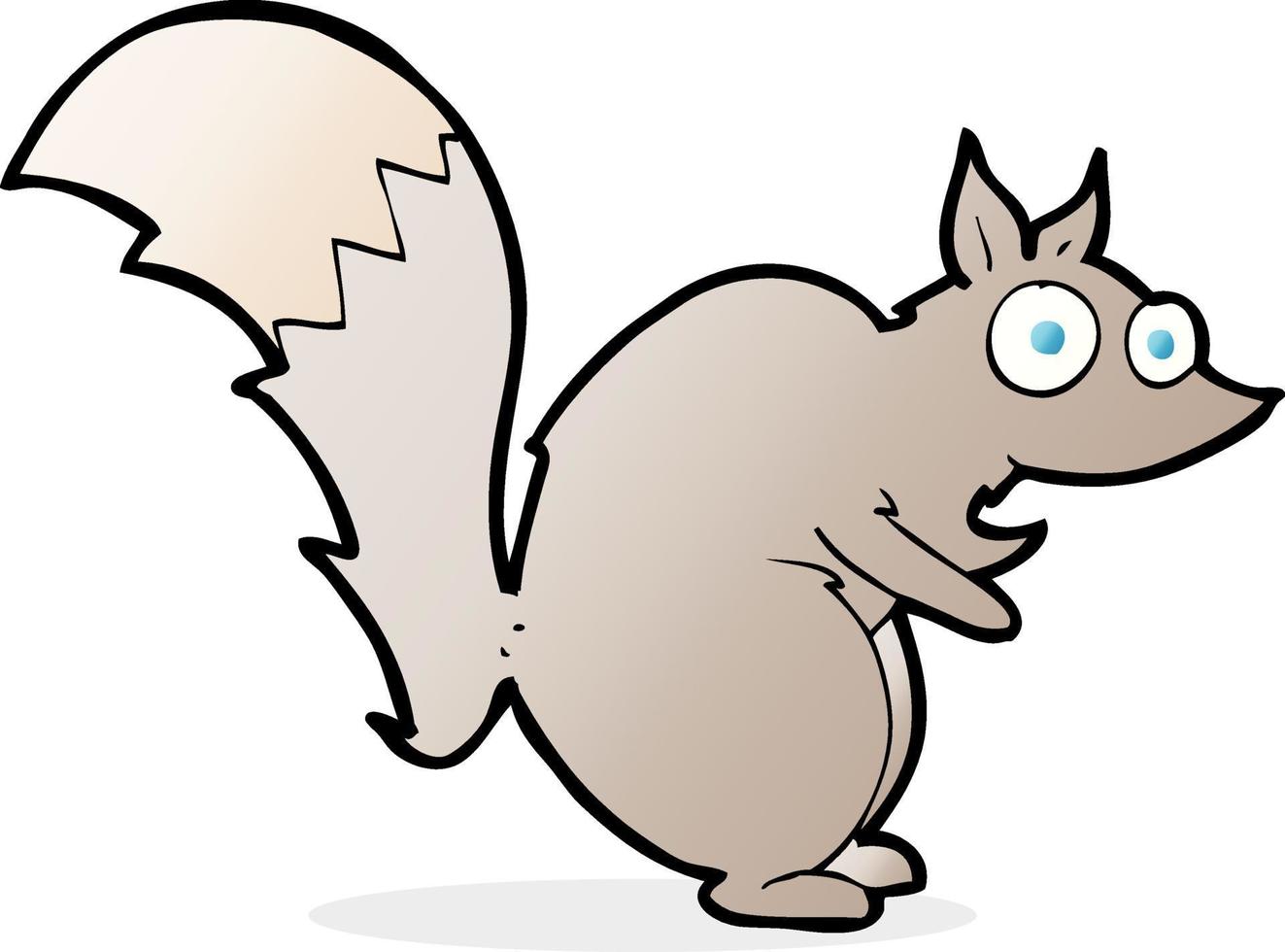 funny startled squirrel cartoon vector