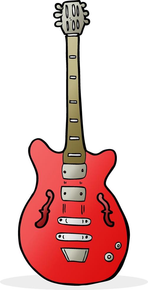 cartoon electric guitar vector