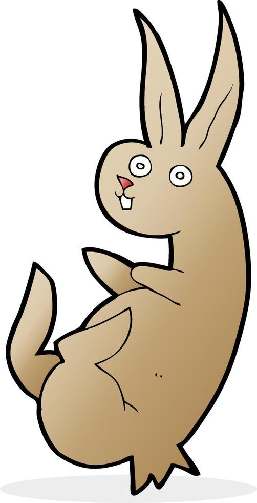 cue cartoon rabbit vector