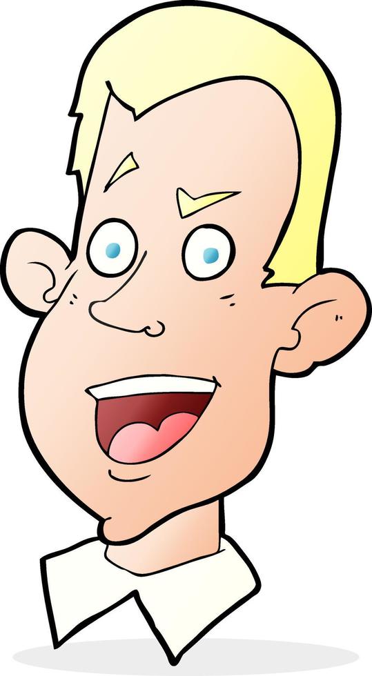 cartoon male face vector