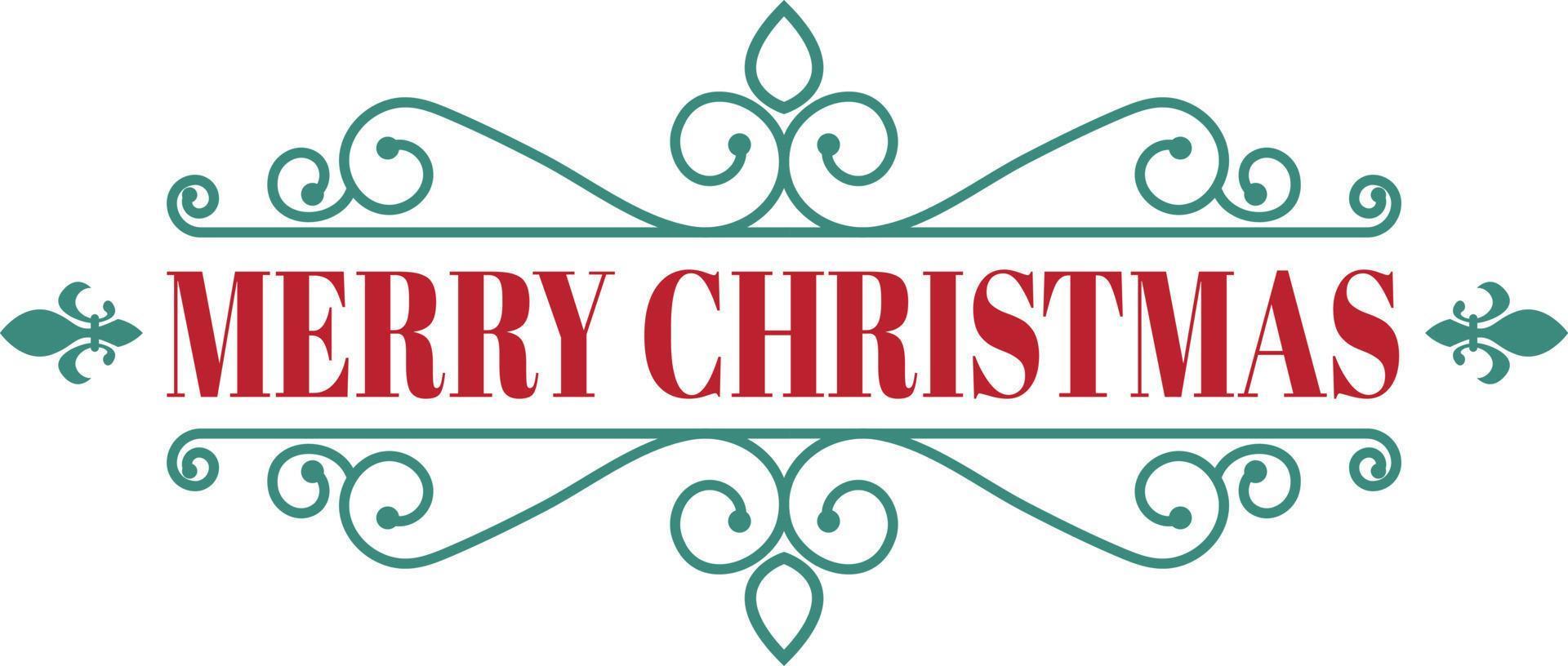 Merry Christmas lettering and quote illustration vector