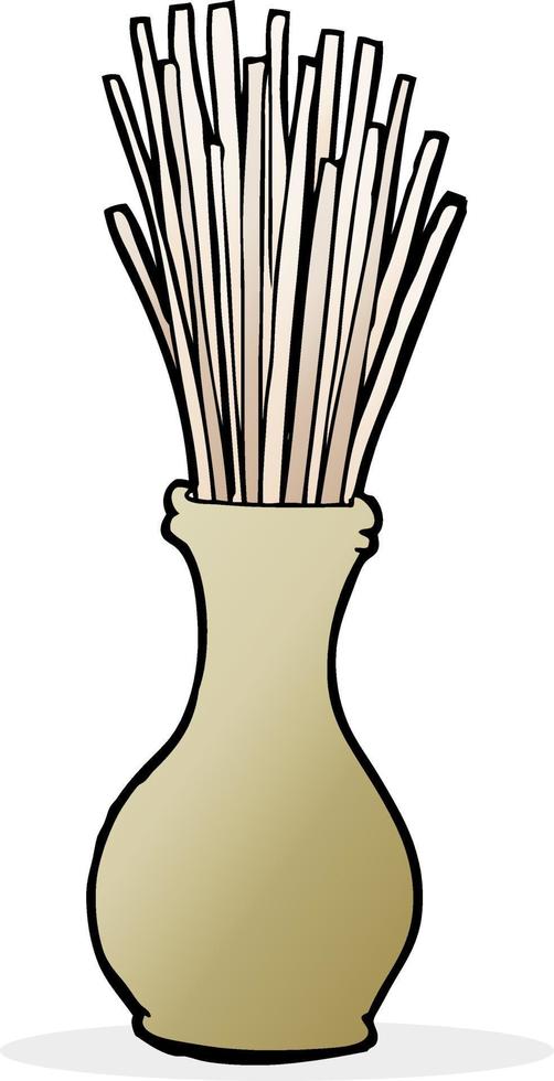 cartoon reeds in vase vector