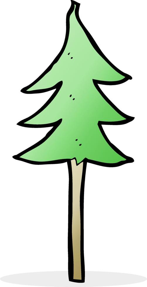 símbolo del árbol de dibujos animados vector