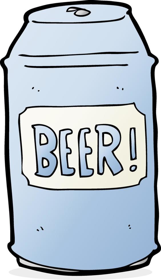 cartoon beer can vector