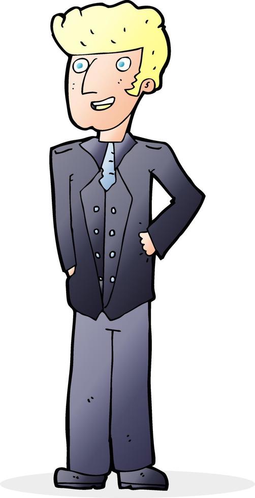 cartoon upperclass man vector