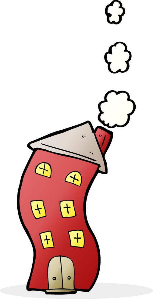 funny cartoon house vector