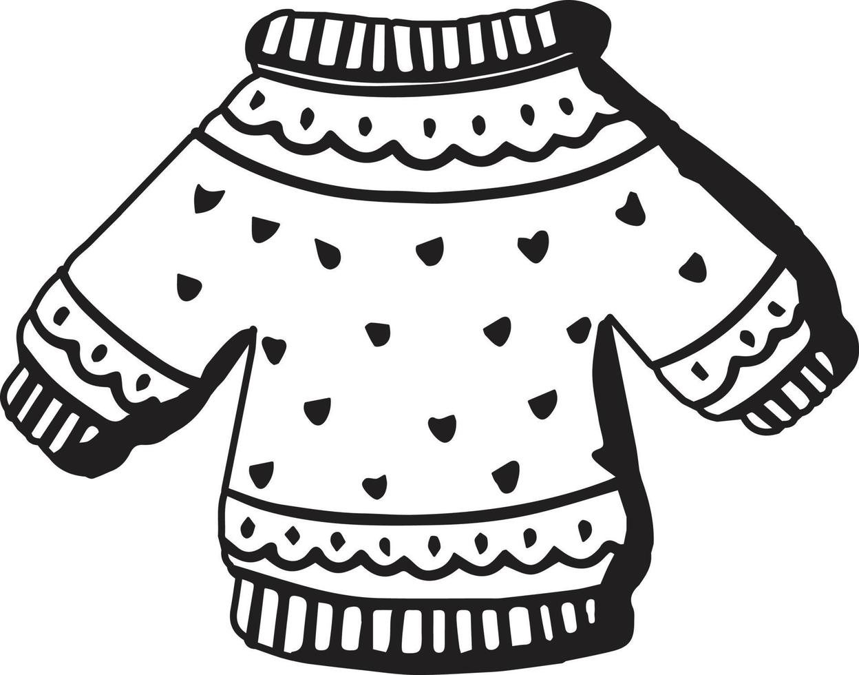 Hand Drawn Christmas sweater illustration vector