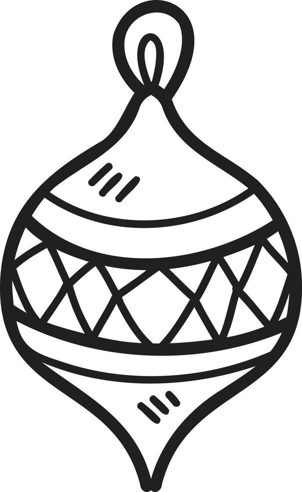 Hand Drawn Christmas ball decorations illustration vector