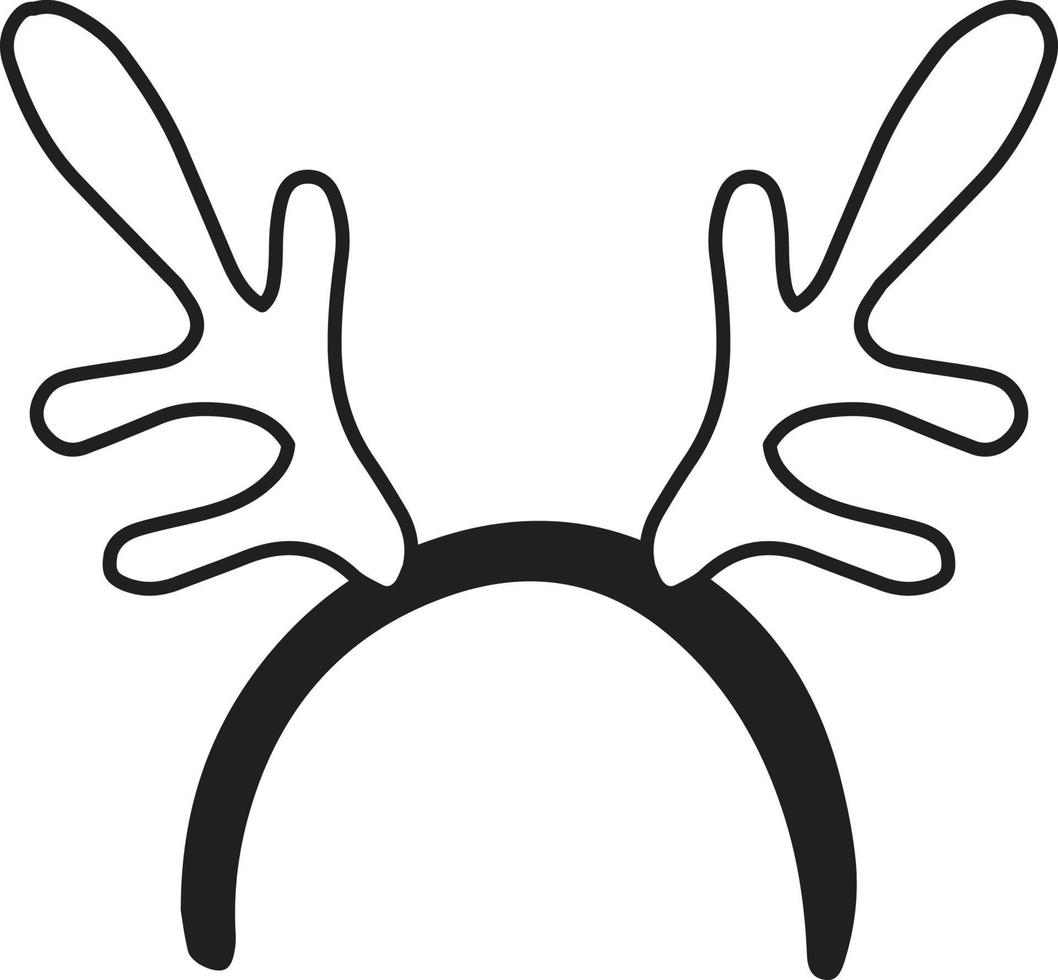 Hand Drawn reindeer headband illustration vector