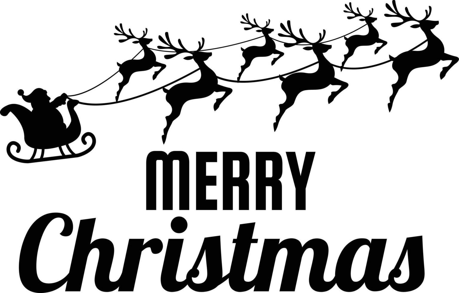 Merry Christmas lettering and quote illustration vector
