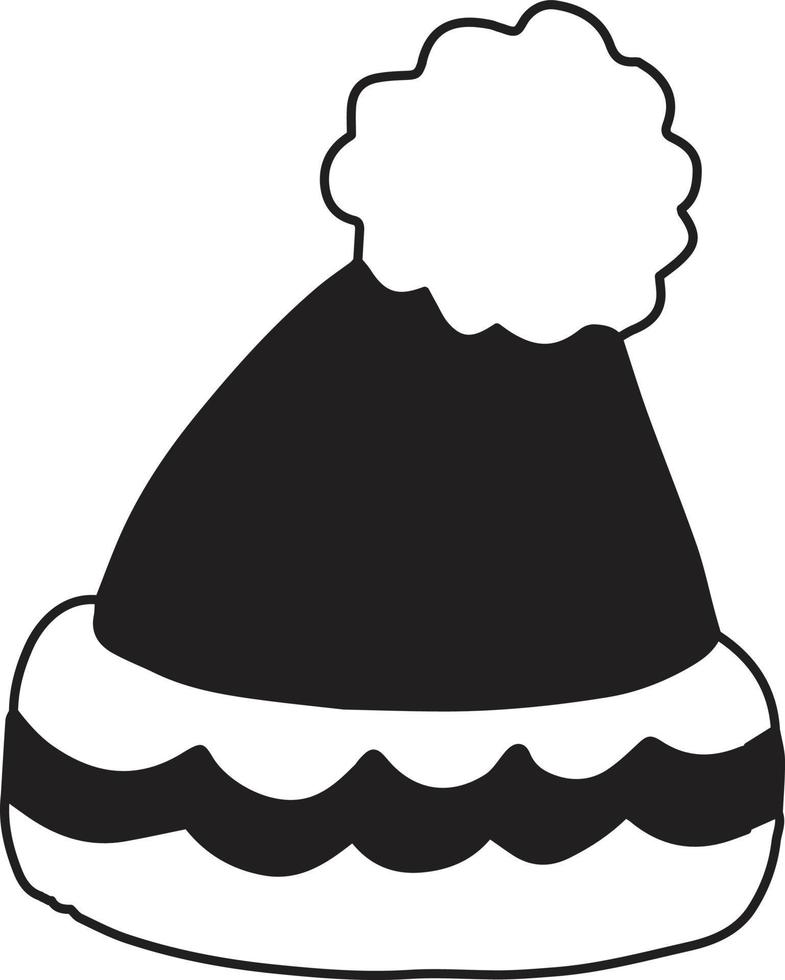 Hand Drawn christmas hat illustration vector