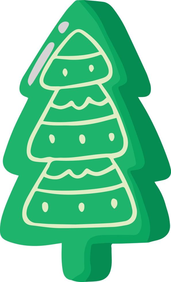 dibujado a mano ilustración de árbol de navidad vector