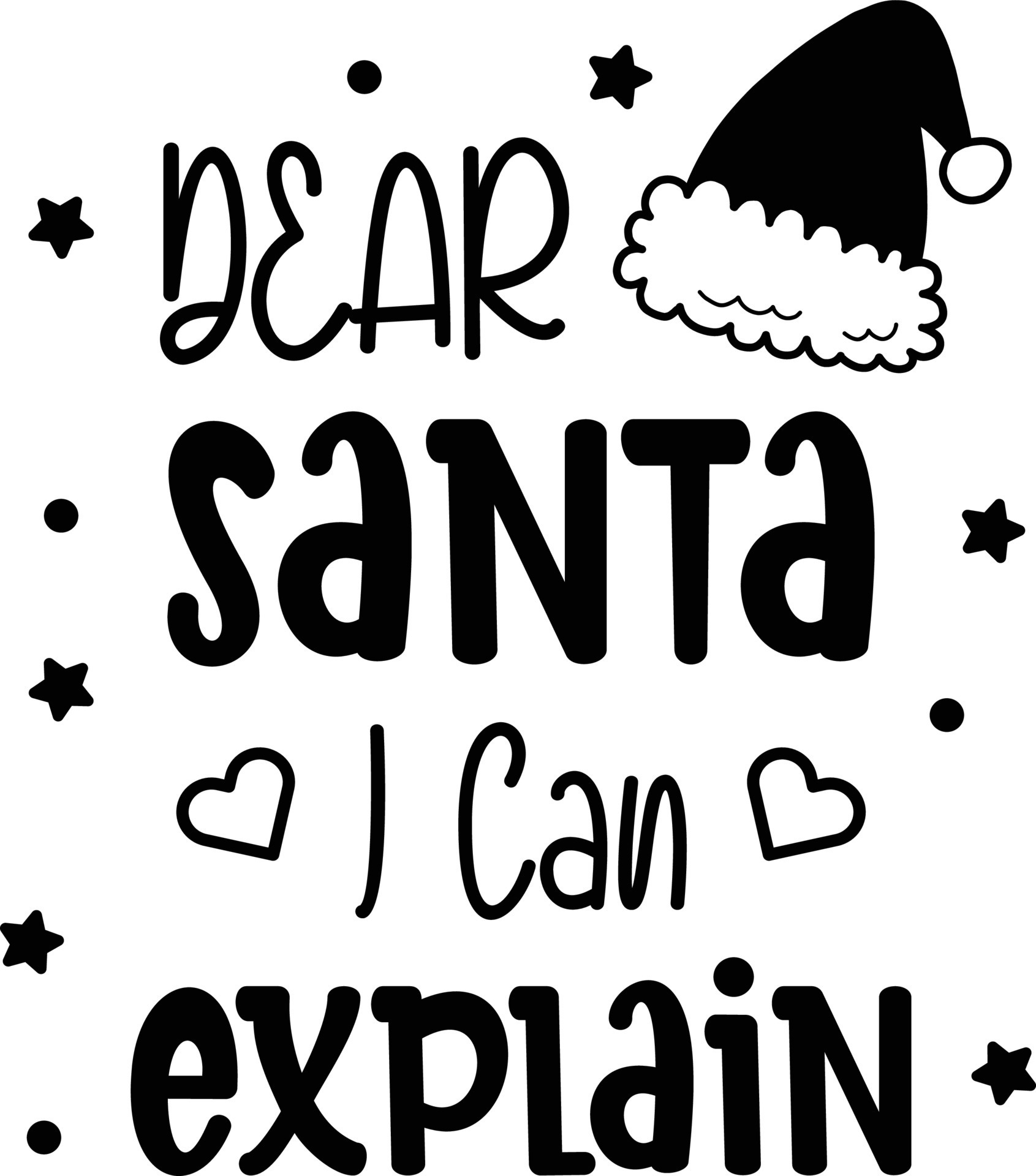 Dear Santa I Can Explain lettering and quote illustration 12288113