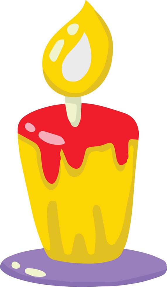 Hand Drawn candlestick for christmas illustration vector