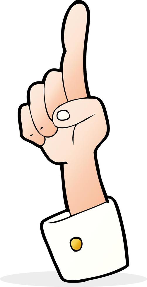 cartoon pointing hand vector