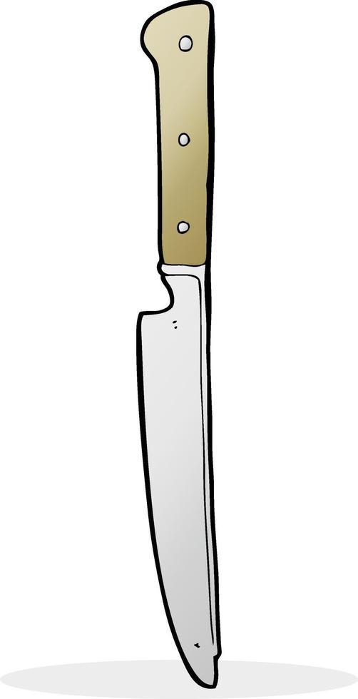 cartoon kitchen knife vector