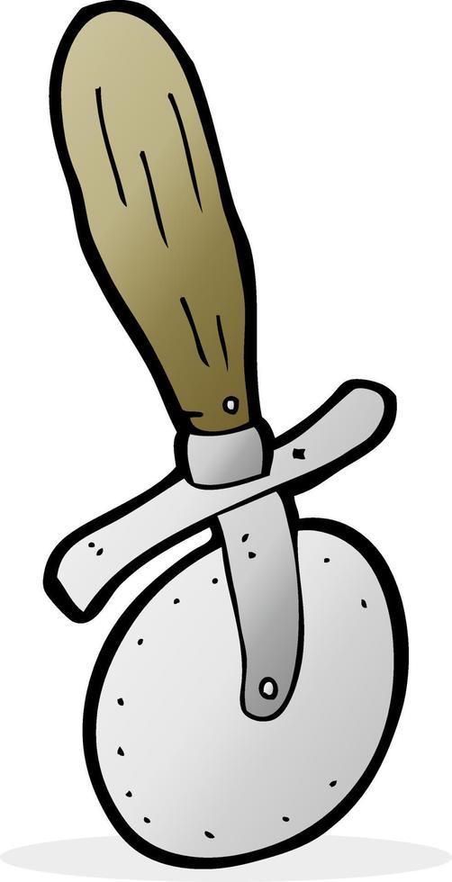 cartoon pizza cutter vector