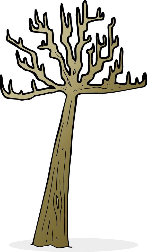 árbol de invierno de dibujos animados vector