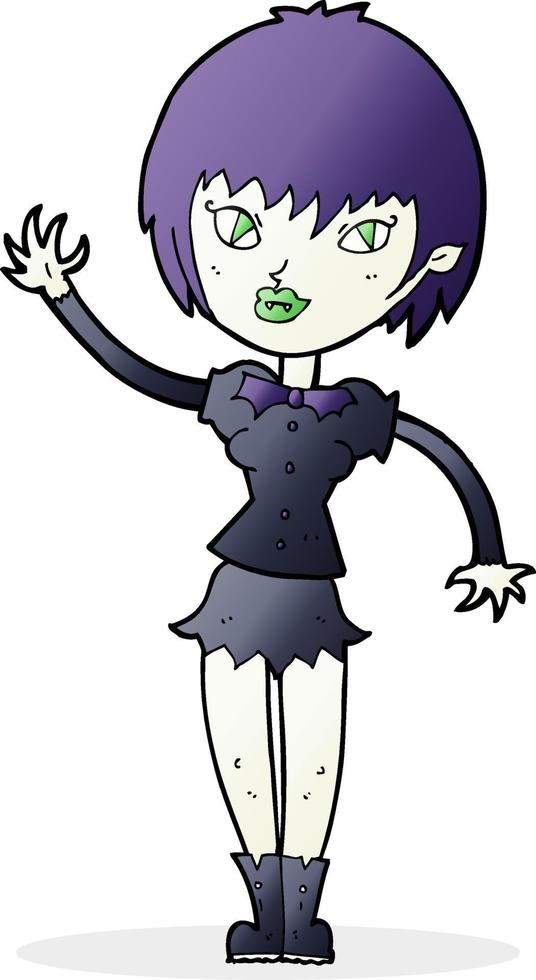 cartoon vampire girl vector