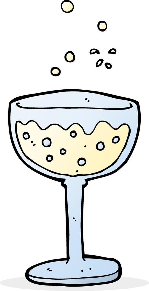 cartoon sparkling wine vector