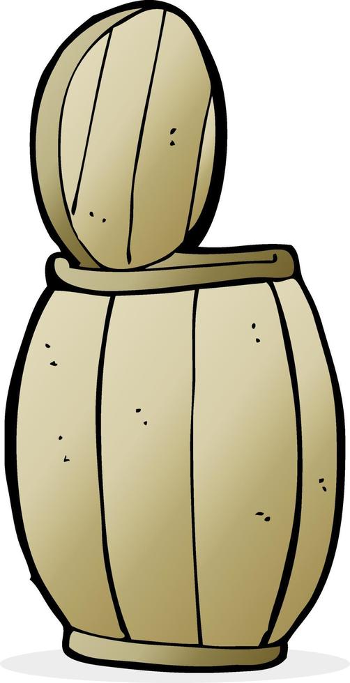 cartoon beer barrel vector