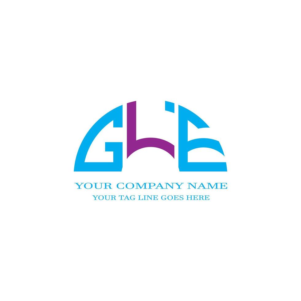 GLE letter logo creative design with vector graphic