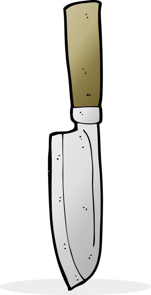 cartoon kitchen knife vector