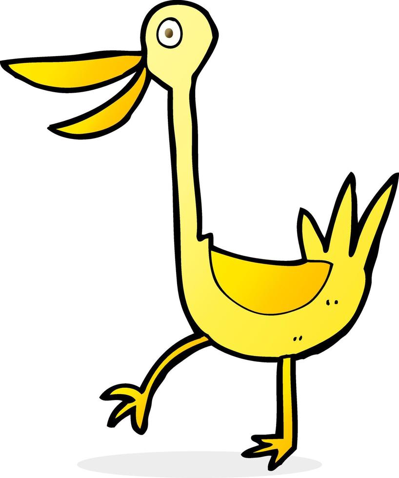 pato de divertidos dibujos animados vector