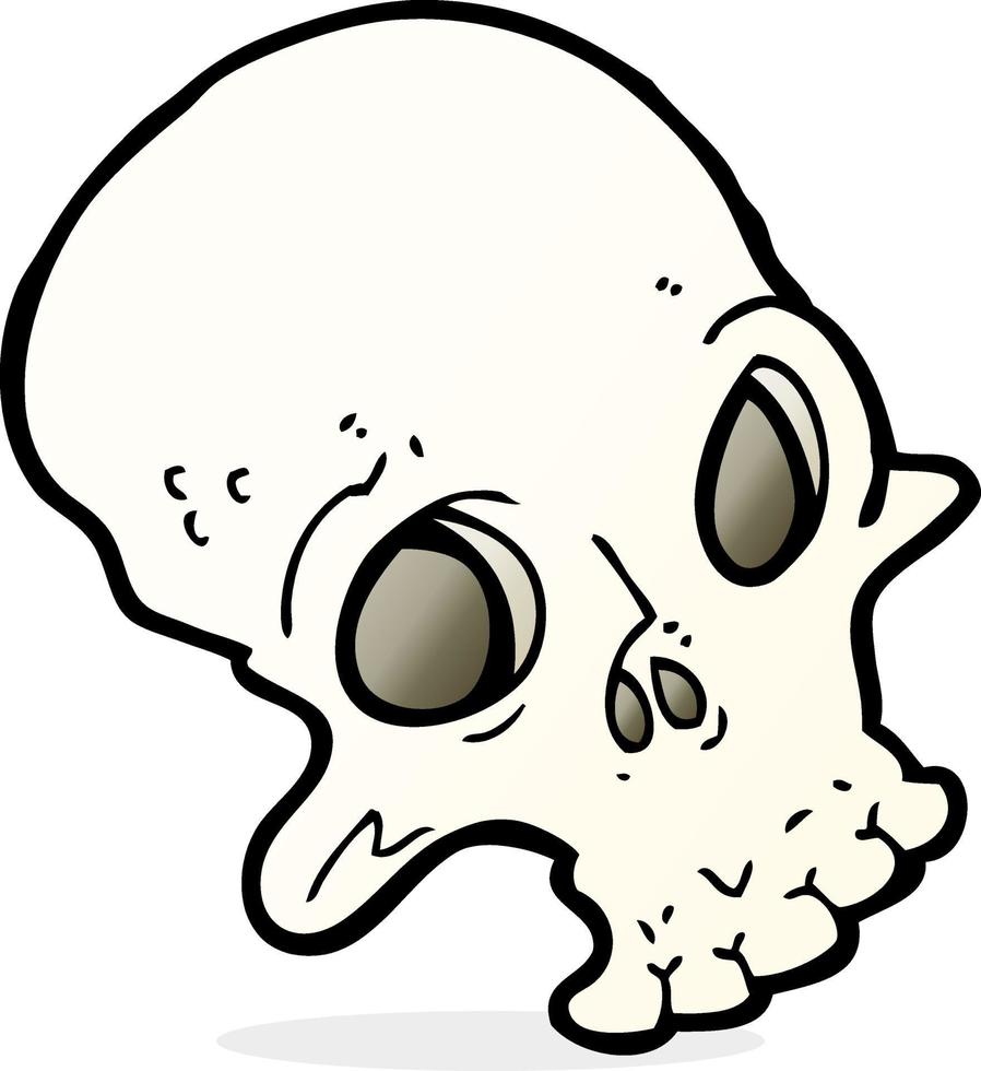 cartoon spooky skull vector