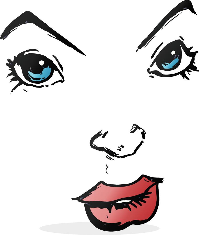 cartoon comic book face vector