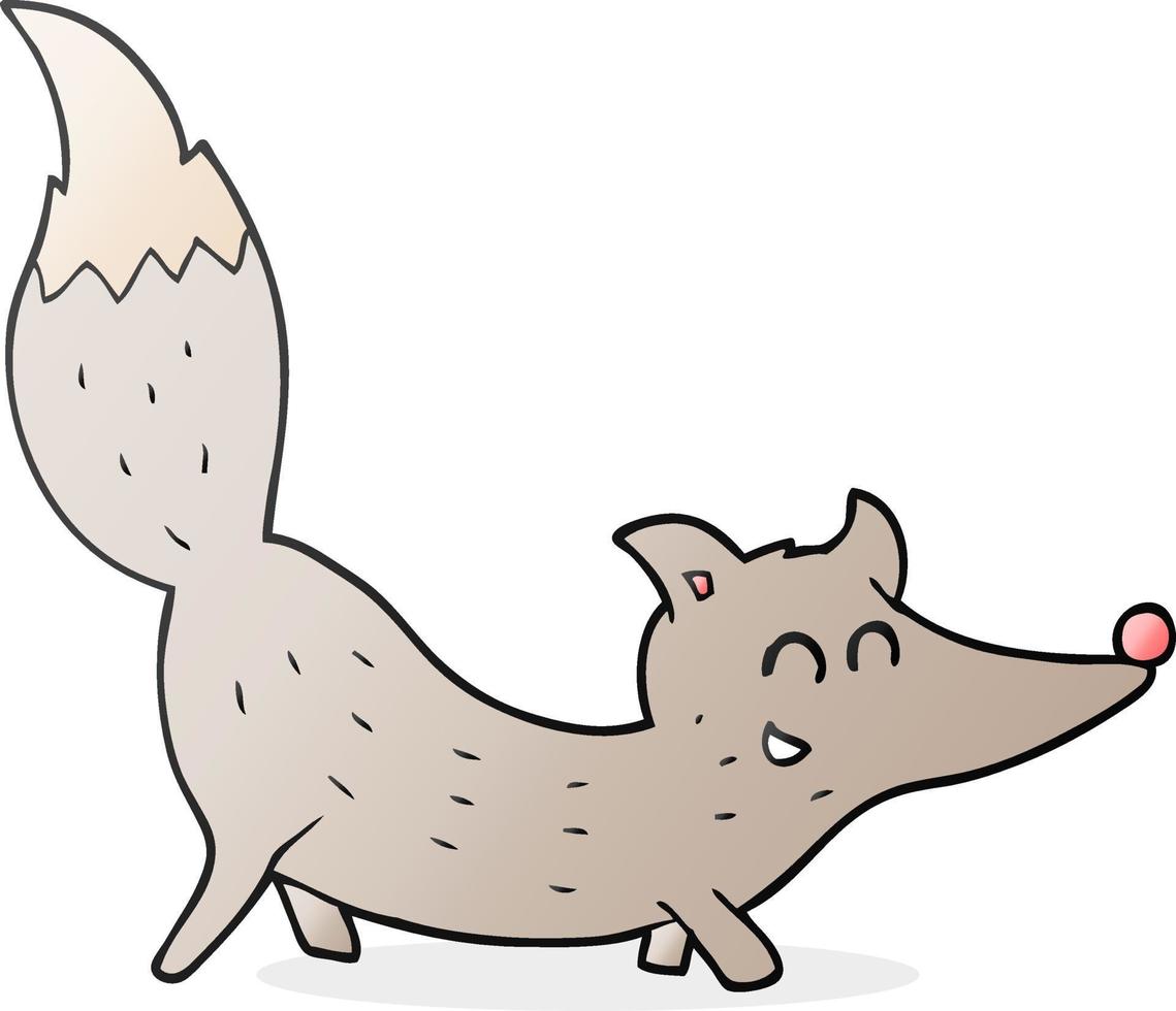 cartoon little wolf vector