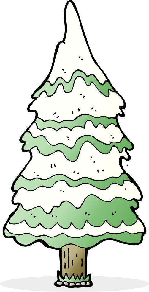 cartoon christmas tree vector