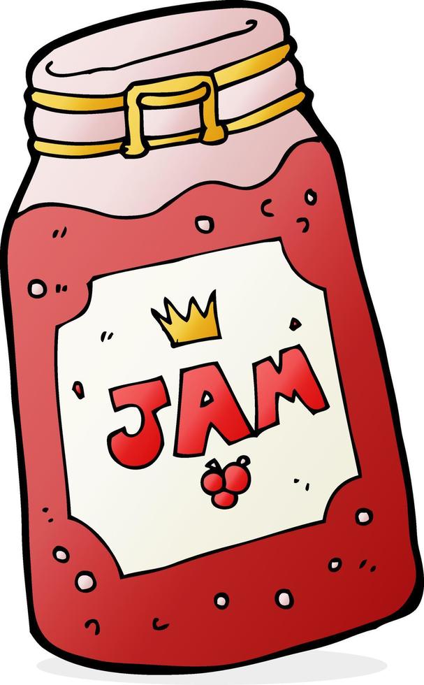 cartoon jar of jam vector