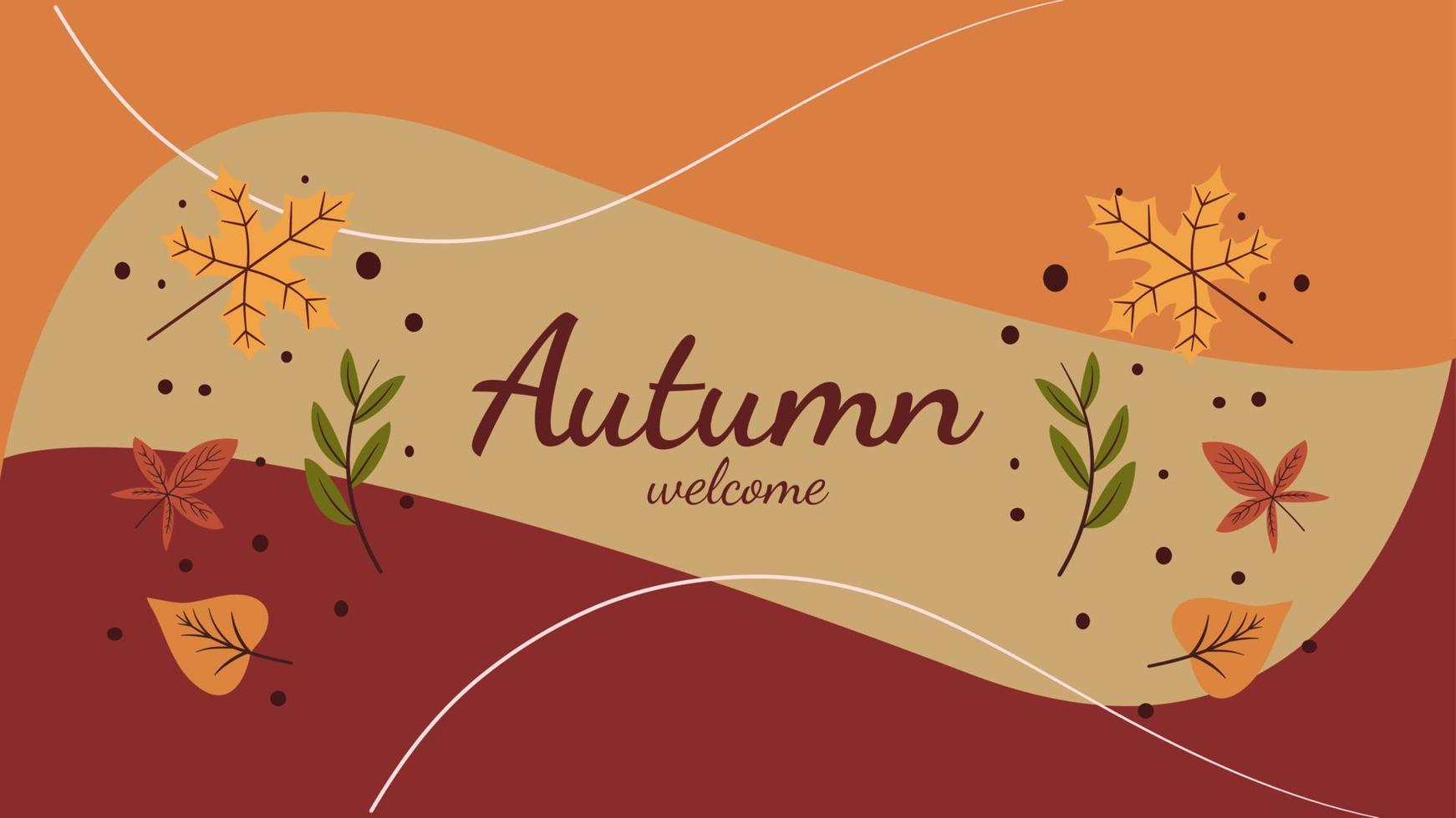 Banner autumn card vector