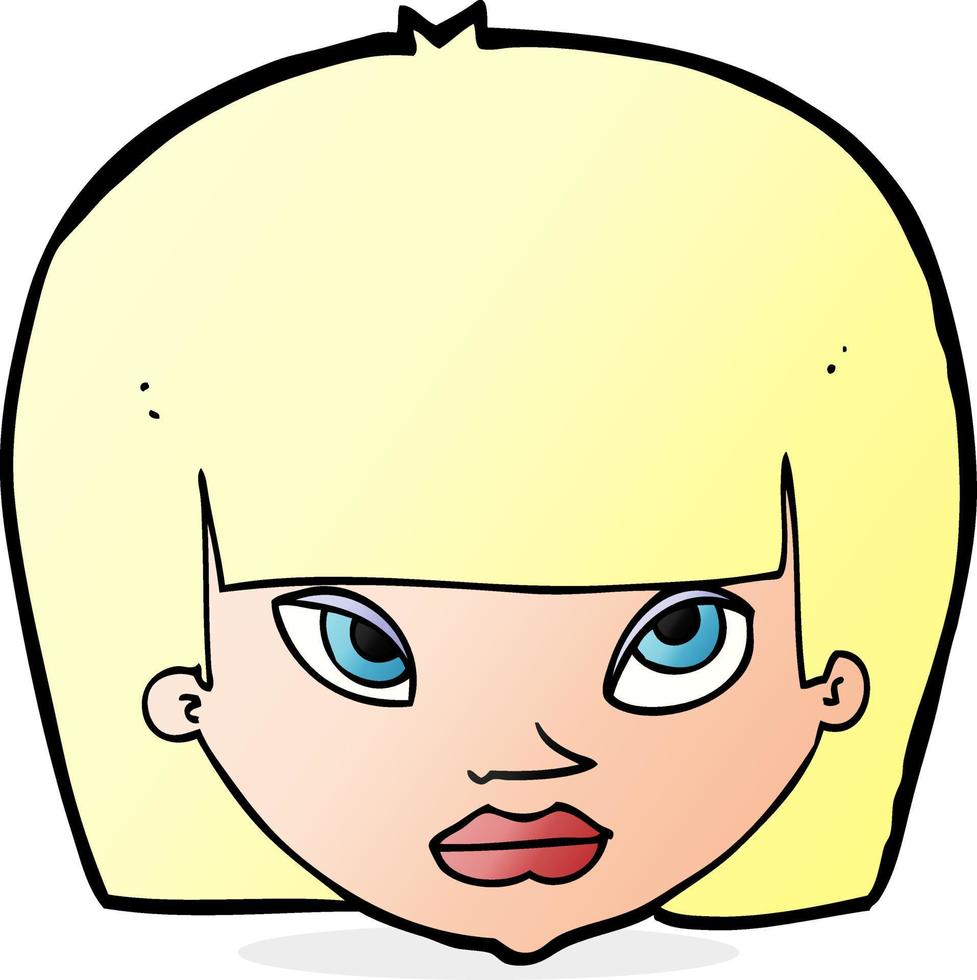 cartoon annoyed woman vector