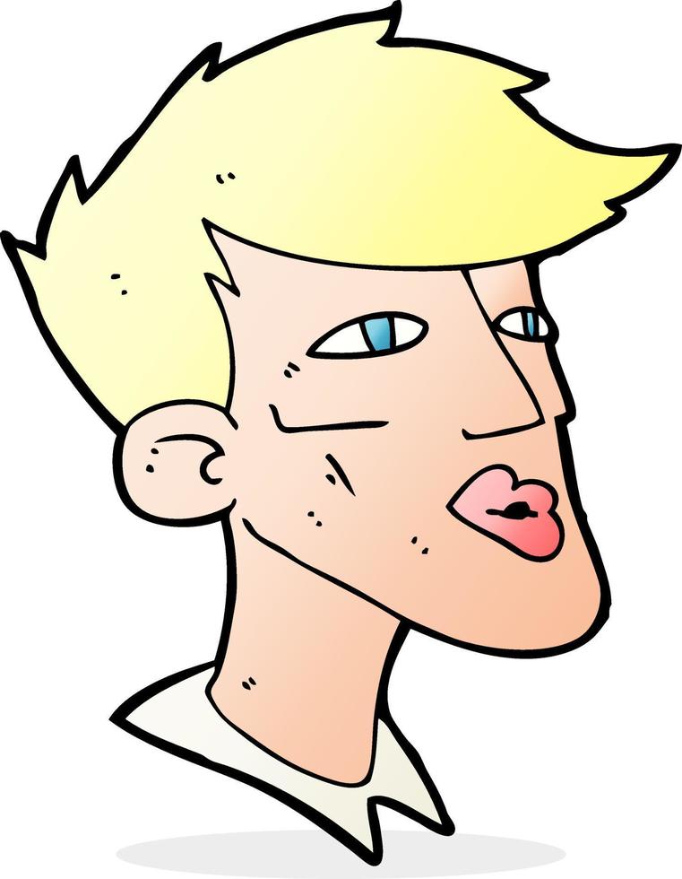 cartoon male model guy vector