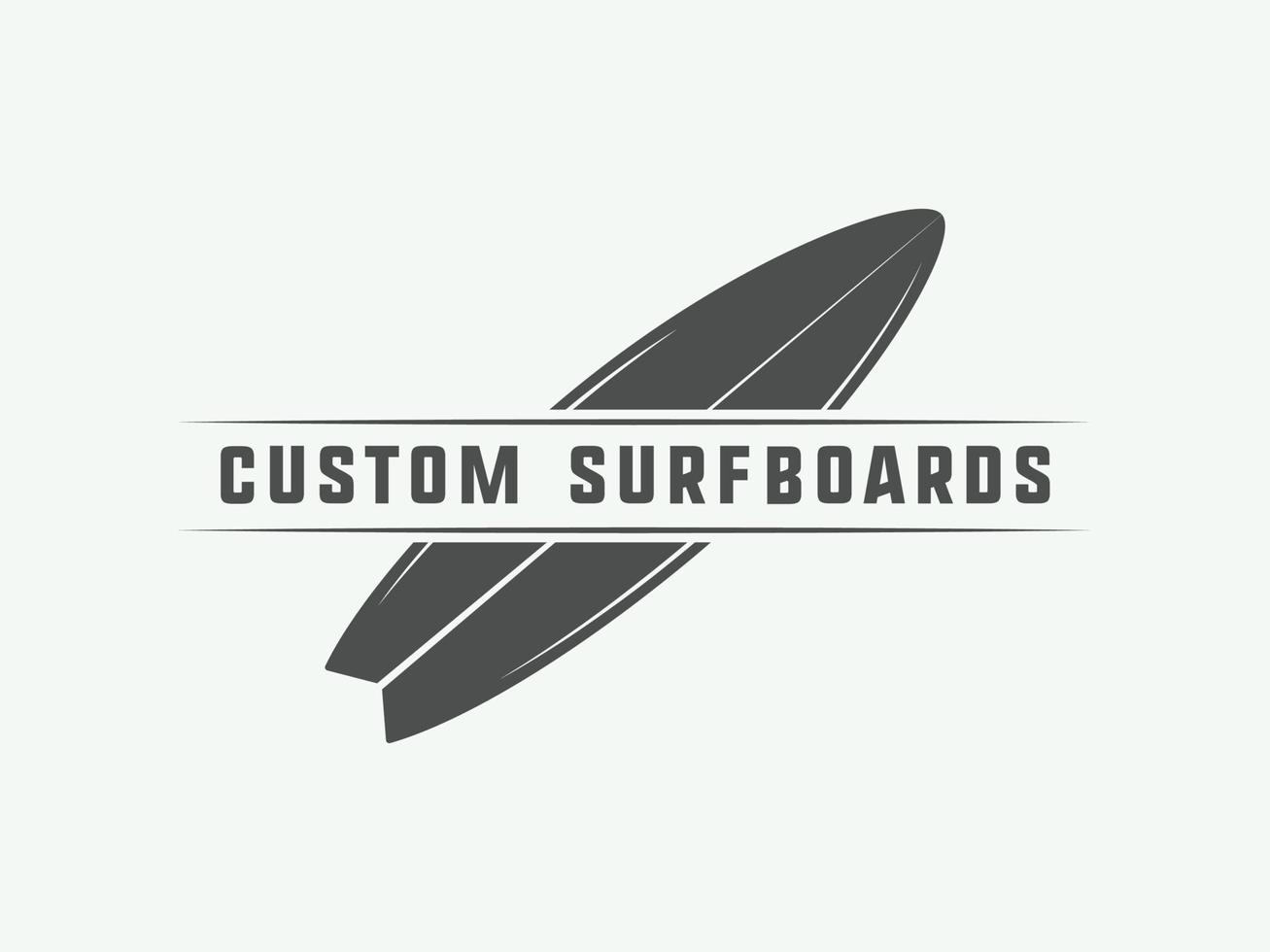 Vintage surfing logo, emblem, badge, label, mark. International surfing day card. Graphic art. Vector Illustration. Graphic Art.