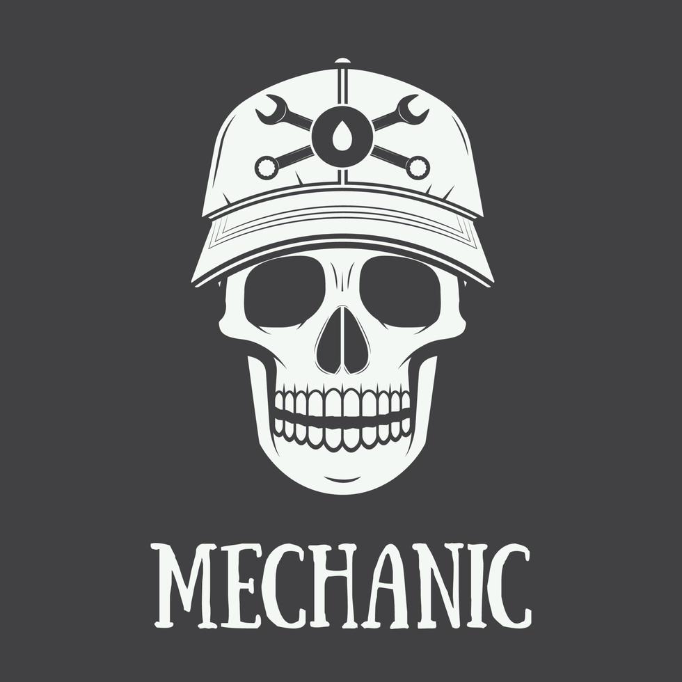 etiqueta mecánica vintage, emblema y logotipo. ilustración vectorial vector