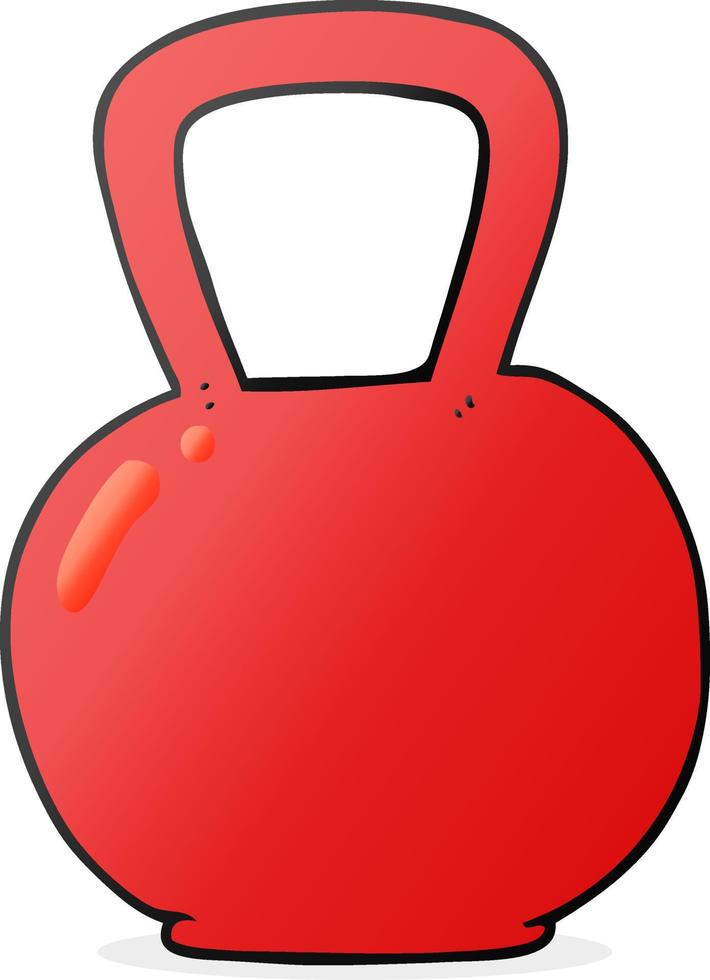 cartoon kettle bell vector