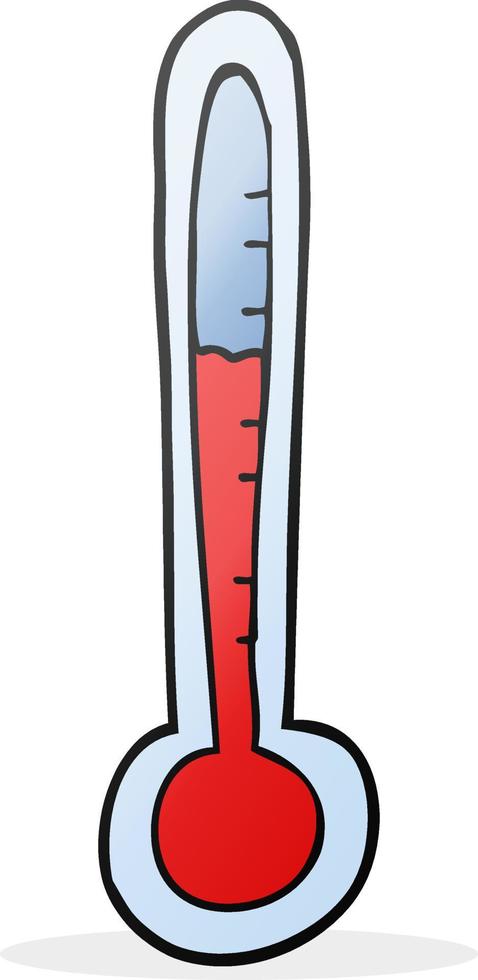 cartoon temperature gauge vector
