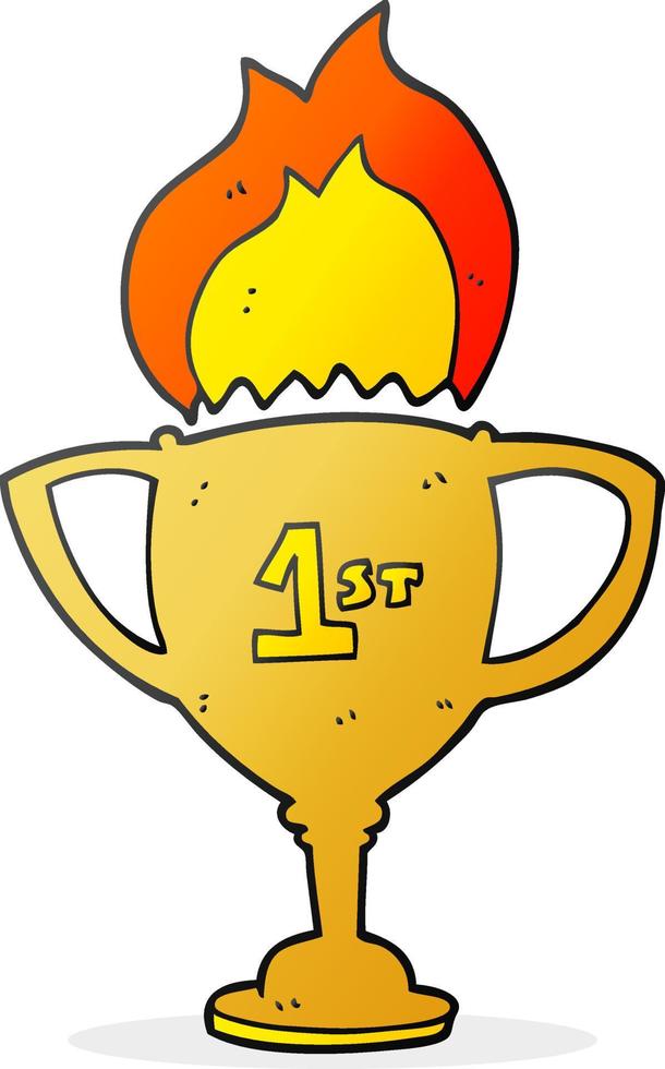 trofeo deportivo de dibujos animados vector