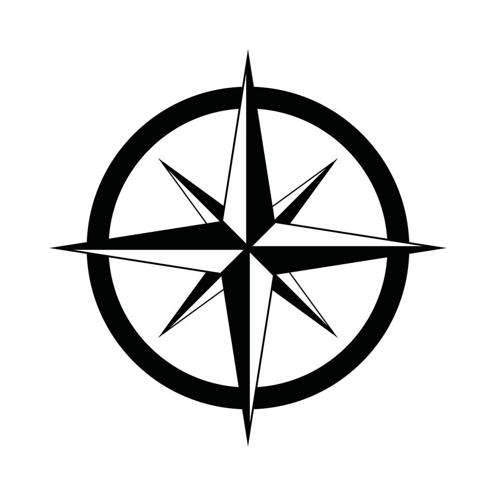 Vintage retro compass for camping. Can be used like emblem, logo, badge, label. mark, poster or print. Monochrome Graphic Art. vector