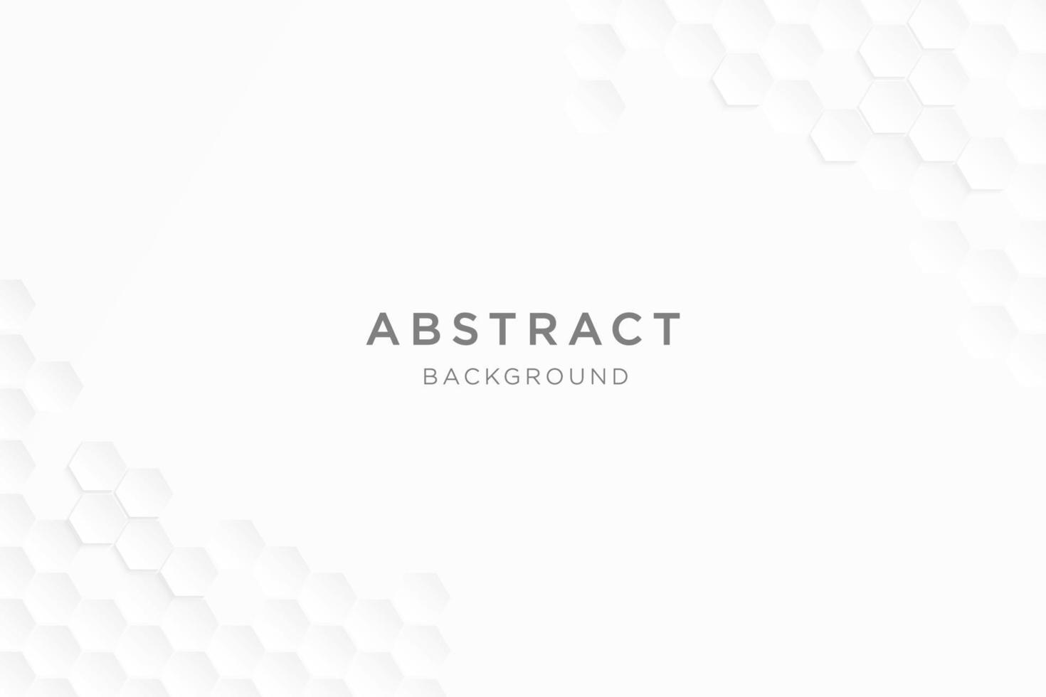 Abstract vector paper hexagon white background.