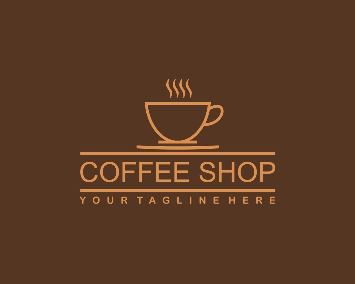 Coffee shop vintage logo template vector