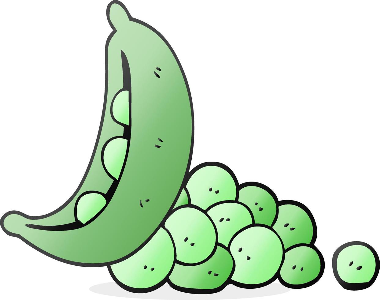 cartoon peas in pod vector