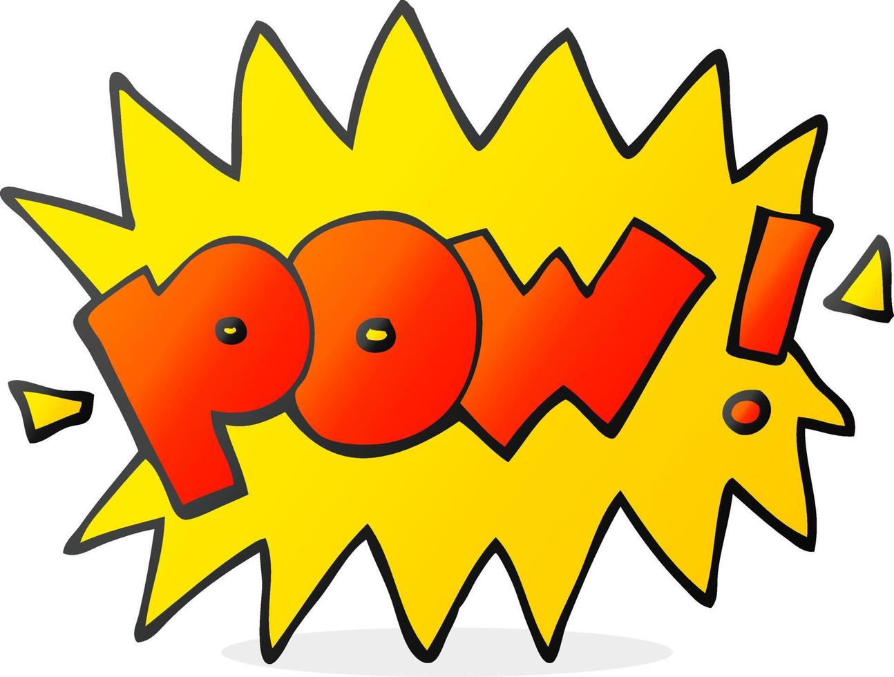 cartoon pow symbol vector