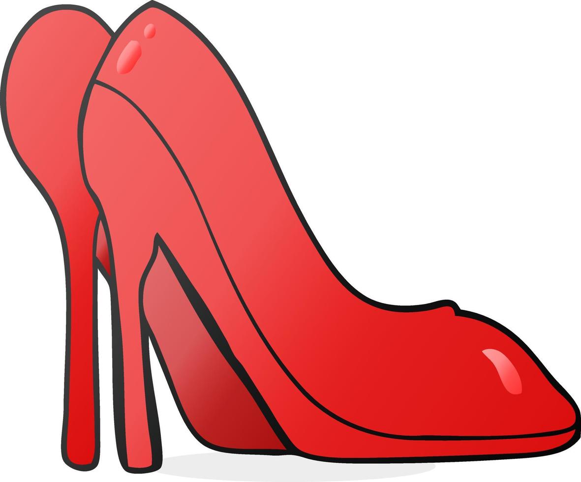 cartoon high heel shoes vector