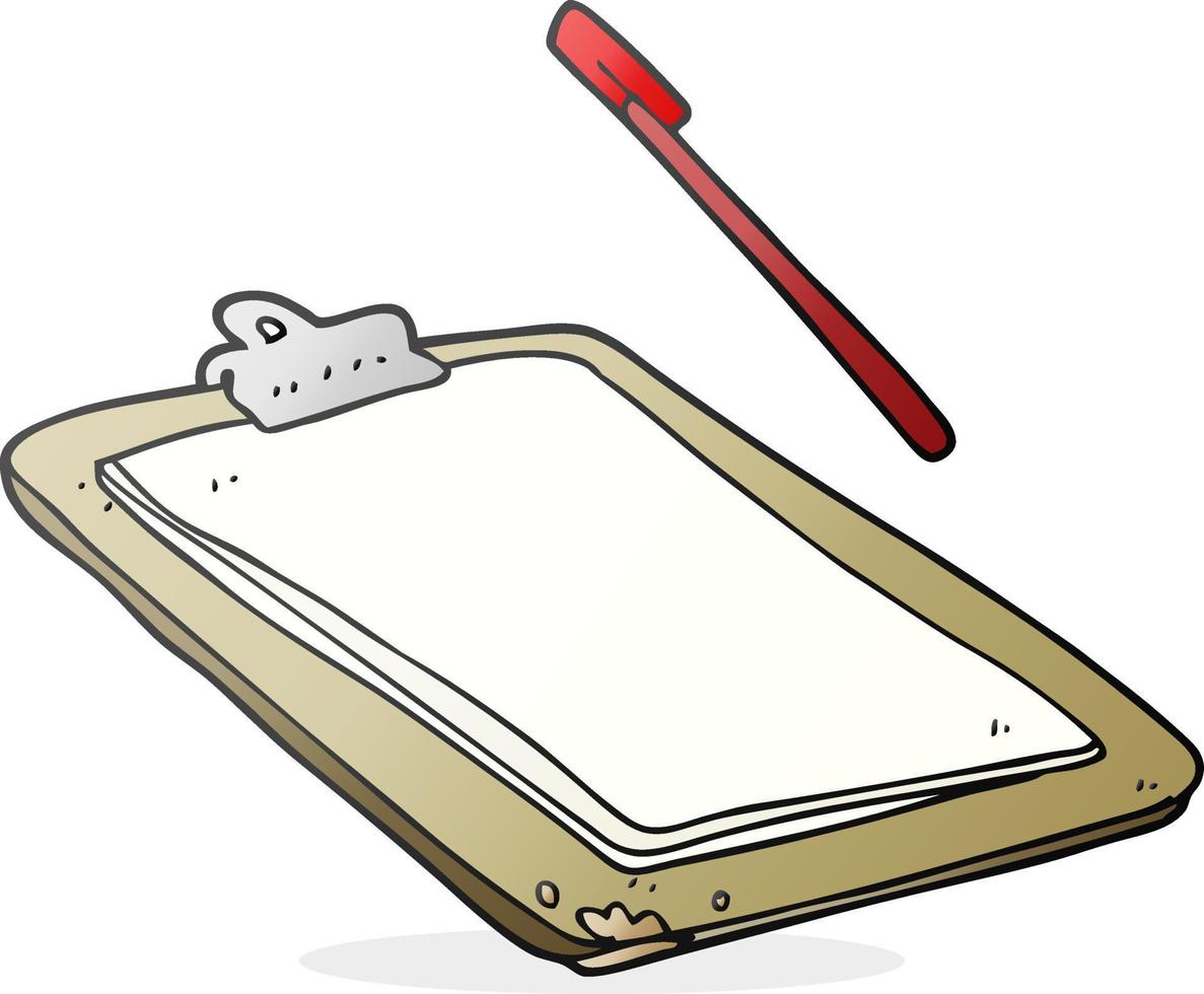 cartoon clip board vector