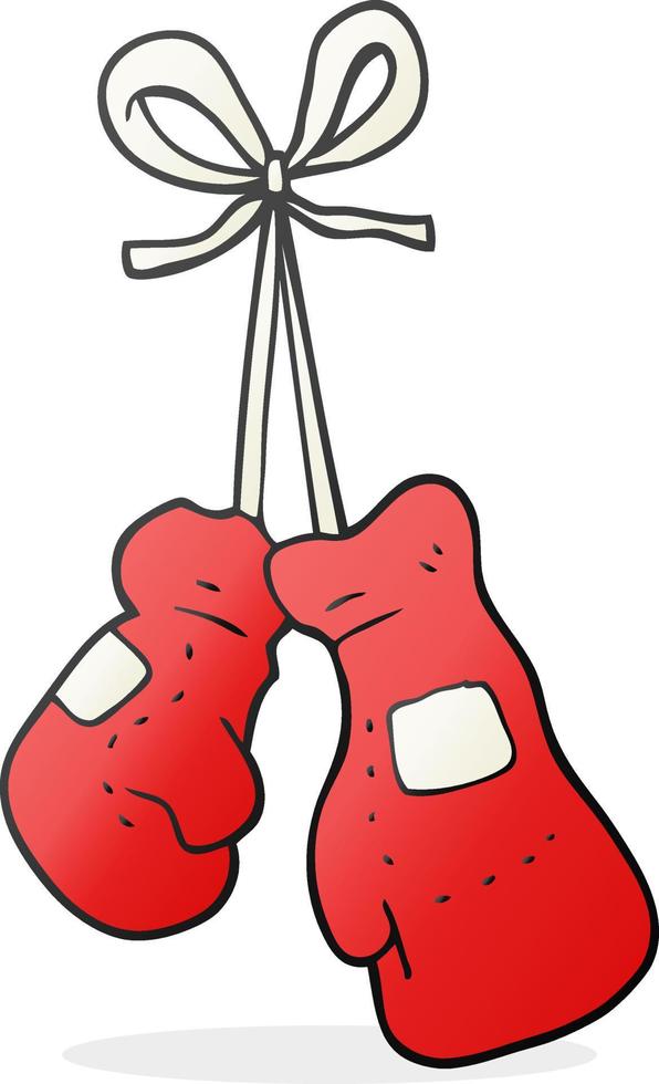 cartoon boxing gloves vector